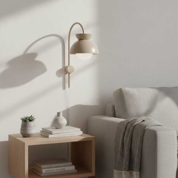 Aurelia Wall Lamp with Tiered Dome Design in Modern Metal for Bedroom or Hallway KL1729