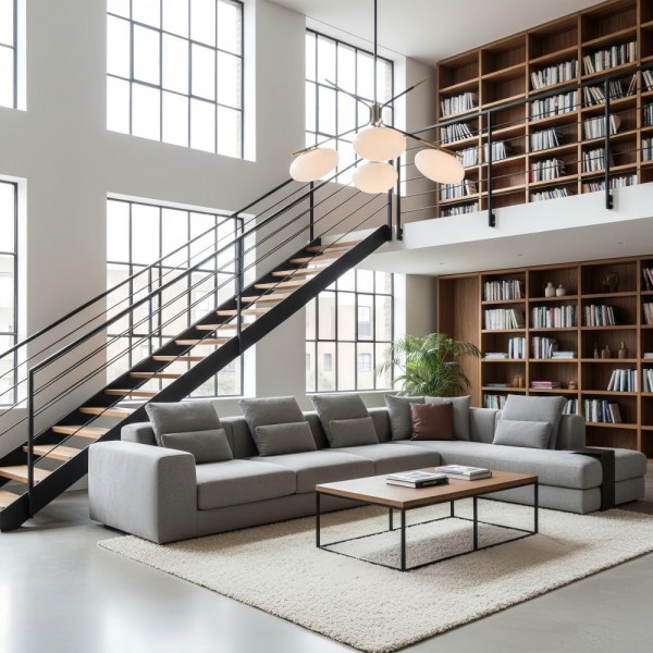 Brimush Flattened-Globe Pendant Lamp - Minimalist Architectural Form KL1725