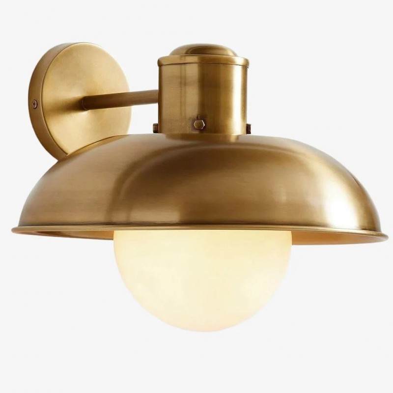 Cordax Industrial Modern Wall Lamp - Soft Opal Glass Glow for Hallway or Bedroom KL1690