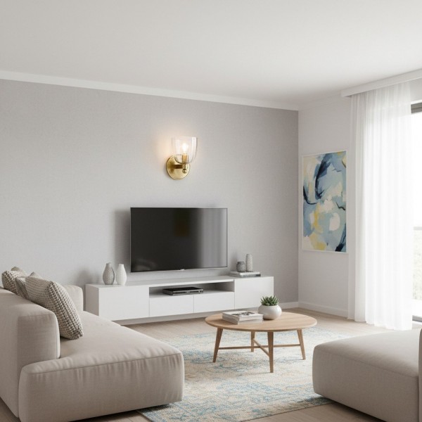 Vega Glass Minimalist Globe Wall Sconce Soft Diffused Glow Available in One or Two Lights KL1713