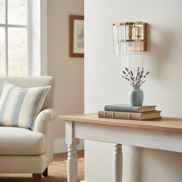 Lumvey Stylish Glass Wall Sconce - Modern Design Wall Light for Ambiance Hallways KL1689