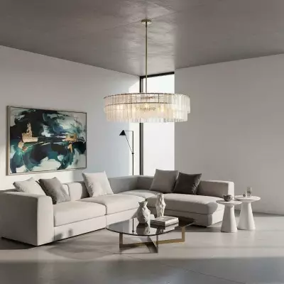 Lustre en verre texturé... 2