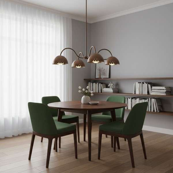 Lustrona Modern Chandelier - Artistic Metal Structure Statement Light for Living or Dining Areas KL1602