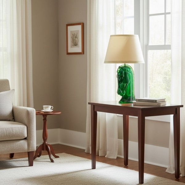 Modo Sculptural Horse Head Table Lamp in Resin - Decorative Table Light for Home Office KL1648