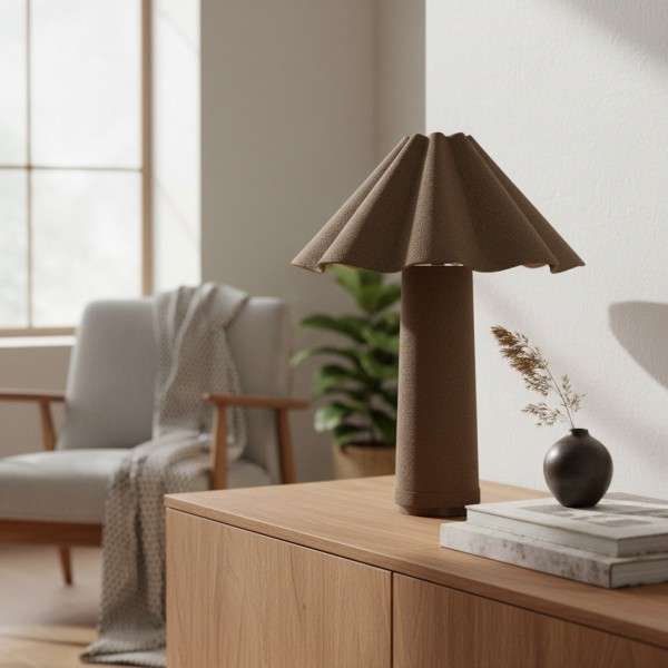 Weavara Contemporary Accent Table Lamp - Fabric‑Covered Decorative Lighting for Living Space or Office KL1599