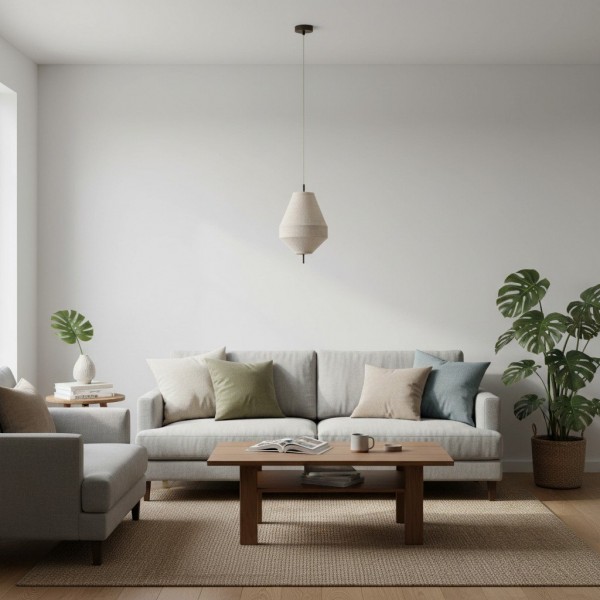 Zalen Layered Linen Pendant - Bronze Ceiling Light for Living & Dining KL1668