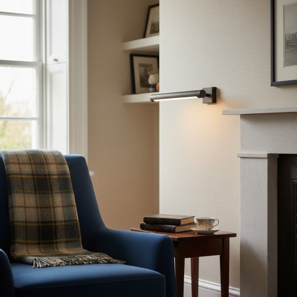 Zorv Sleek Picture Light - Ribbed Metal Frame Wall Light for Art or Photo Display KL1685