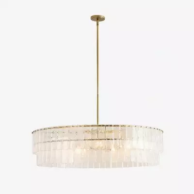 Lustre en verre texturé...