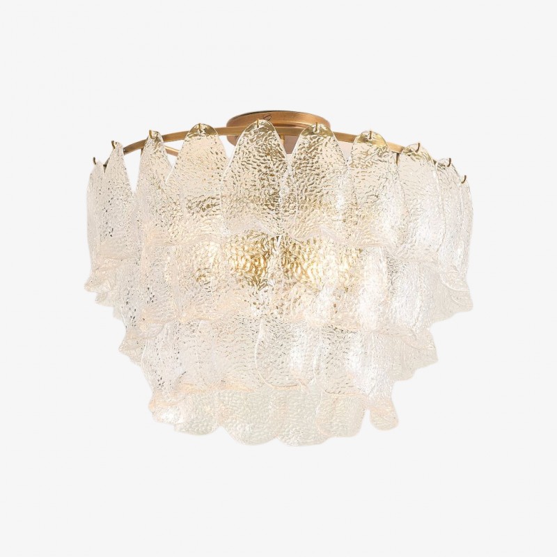 Lumvey Tiered Glass Flush Mount -...