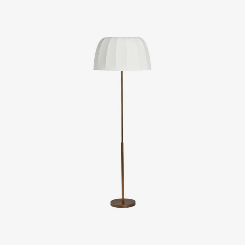 Vellaro messing vloerlamp met stoffen...