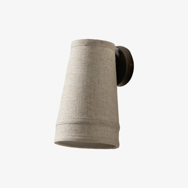 Zalen wandlamp met linnenstructuur in...