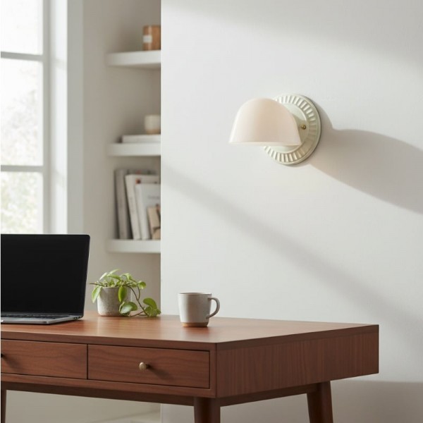 Fiea Fluted Wall Sconce - Art Deco Inspired Design with Soft Ambient Lighting for Bathroom or Bedroom KL1756