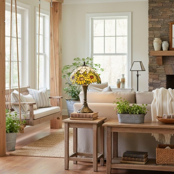 Handcrafted TF Sorenia Shade Lamp - Classic Tiffany Style Lighting for Home & Hospitality KL1841