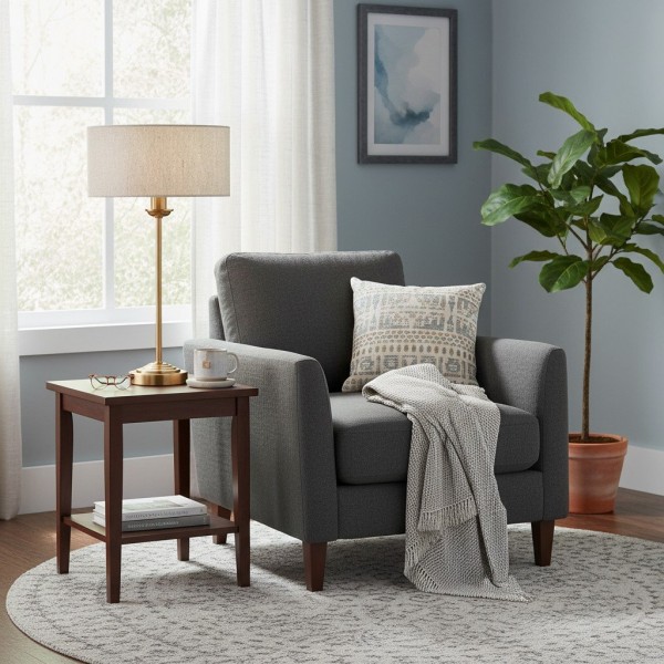 Tela 1‑Light and 3‑Light Table Lamp - Modern Linen & Metal for Bedside or Living Room KL1798