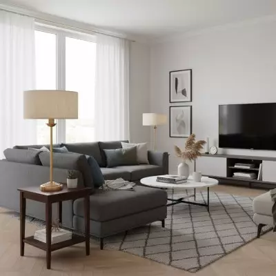 Lámpara de mesa Tela de 1 y... 2