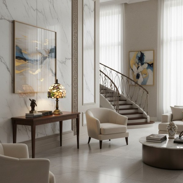 TF Harken Decorative Jewel Table Lamp - Stunning Glass Design Perfect for Bedroom or Living Room KL1898