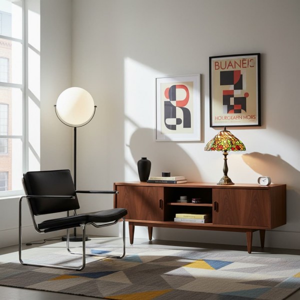 TF Sorenia Elegant Stained Glass Lamp - Handcrafted Tiffany Table Light for Home Interiors KL1842