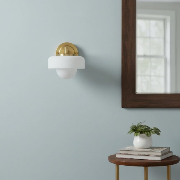 Zirvos Retro Globe Glass Wall Sconce - Elegant Brass-Inspired Shade Wall Light for Corridor KL1797