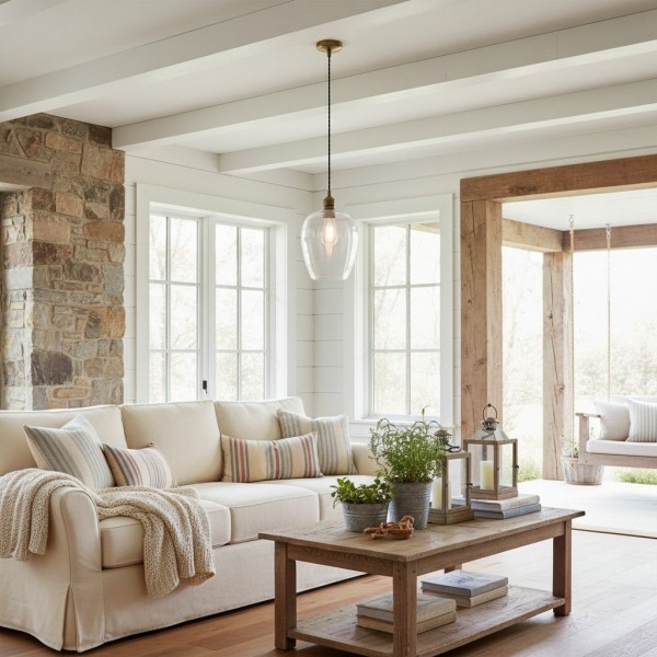 Clarione Height-Adjustable Glass Pendant Light - Classic Art Deco Light KL1988