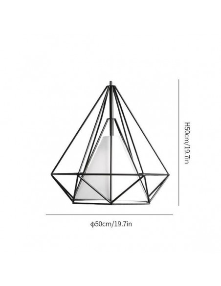 Diamond Cage Metal Pendant