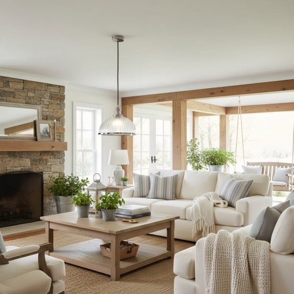 Novera Ribbed Glass Stylish Modern Pendant Lamp for Bedroom and Dining Area KL1928