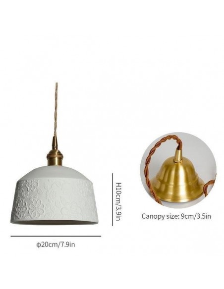 Lampe à suspension en céramique