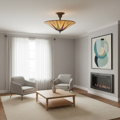 Lampada da soffitto Tiffany... 2