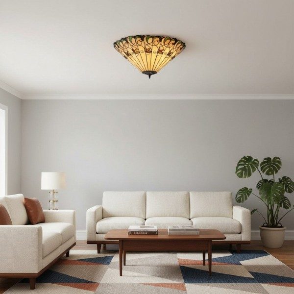 TF Jamelia Light - Decorative Art Glass - Flush Mount Timeless Style for Hallway KL1999