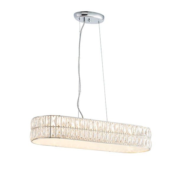 Glomara Style Geometric Crystal Pendant Light - Glamorous Dining Room Centerpiece KL1920