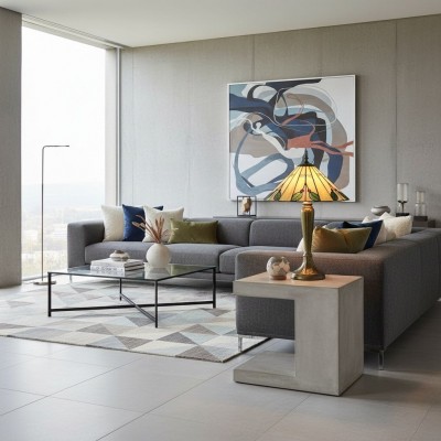 Lámpara de mesa de vidrio... 2