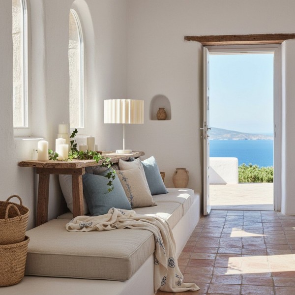 Velura Table Lamp - Beige Linen Shade in Light Beige KL2026