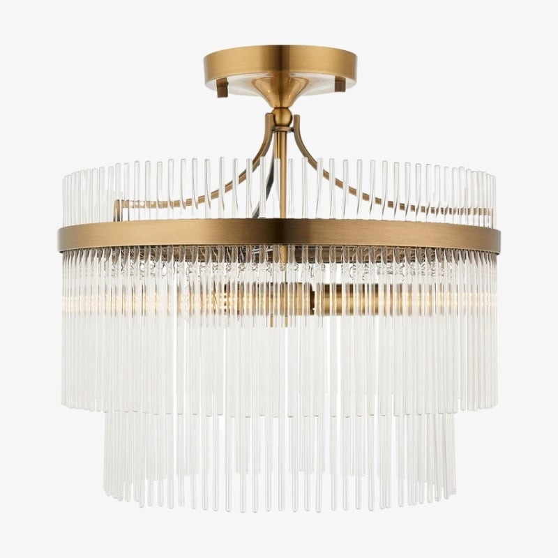 Lampada da soffitto RibGlow in ottone...