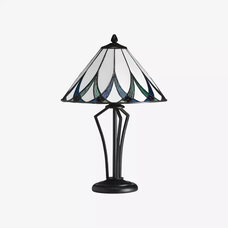 Lampada da tavolo in vetro ondulato...