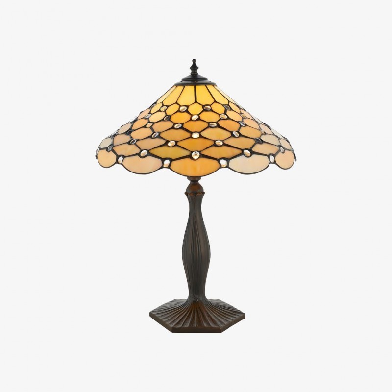 Lampe de table en verre teinté TF...