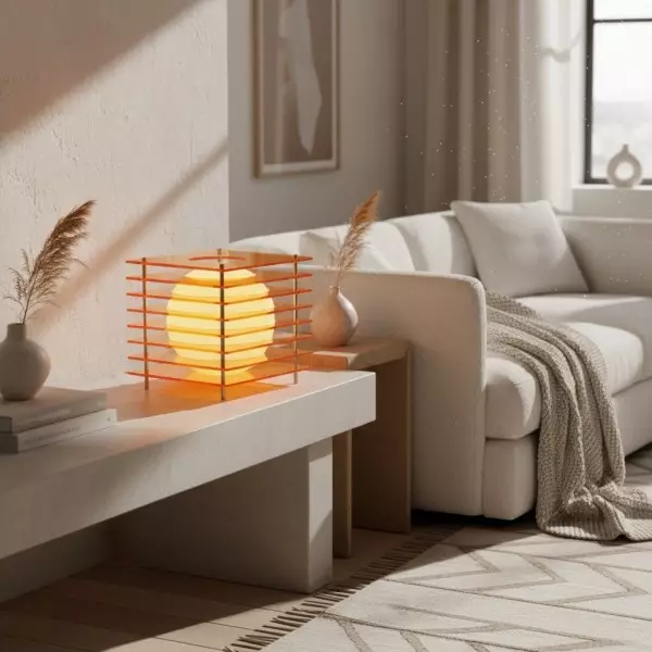 Afterglow Series Moon Cube Geometric Sphere Table Lamp - Modern Style Bedroom Decor KL2062