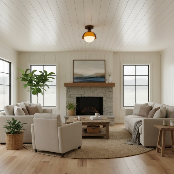 Afterglow Sunset Sculptural Glow Ceiling Lamp Modern Vintage Style for Hallway and Entryway KL2051