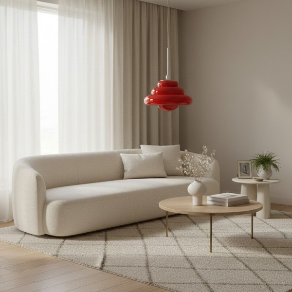 Bomiello Modern Layered Glass Pendant Light - Sculptural Minimal Light for Living Room or Bedroom KL2147