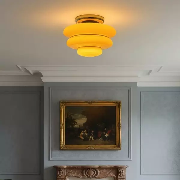 Cirren Layered Ceiling Light - Artistic Circular Silhouette Ceiling Fixture for Dining Area KL2126