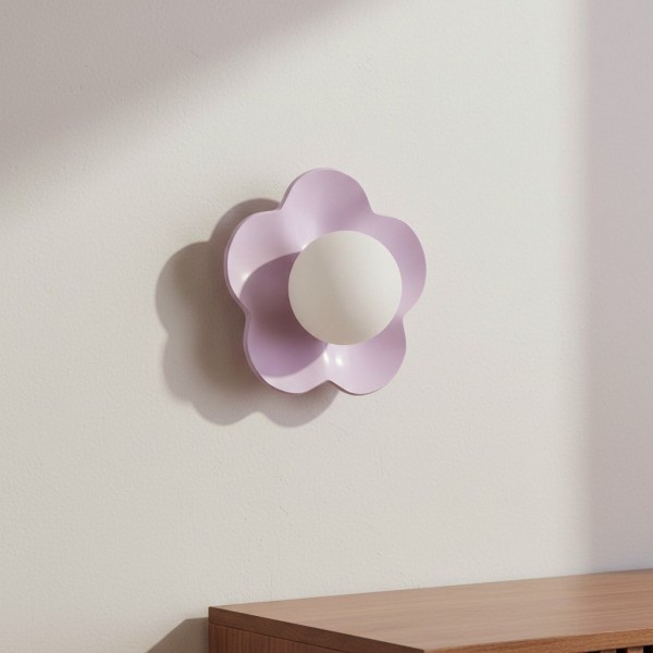 Florixa Blooming Flower Wall Sconce - Plug-in and Hardwired Lamp for Bedroom Decor KL2066