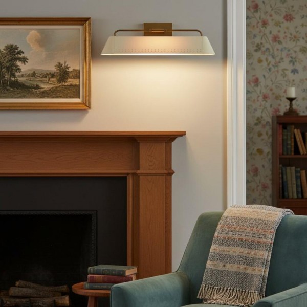 Libris Wall-Mounted Picture Light - Modern Steel Frame with Soft Sand Shade for Entryway & Dining KL2167