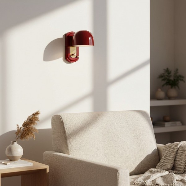 Livessa Modern Wall Lamp - Sculptural Glass Shade Wall Light for Bedroom or Living Room KL2101