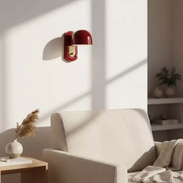 Livessa Modern Wall Lamp - Sculptural Glass Shade Wall Light for Bedroom or Living Room KL2101