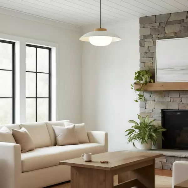 Oribela Modern Minimalist Pendant Lamp - Contemporary Saucer Style Lighting for Living or Dining KL2148