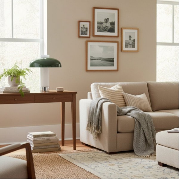 Nera Curved Accent Lamp - Organic Modern Design with Soft Glow for Nightstand or Console Table KL2190