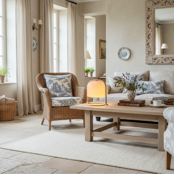 Nera Table Lamp - Elegant Curved Glass Shade - Metal Frame Style for Living Room or Bedroom KL2172