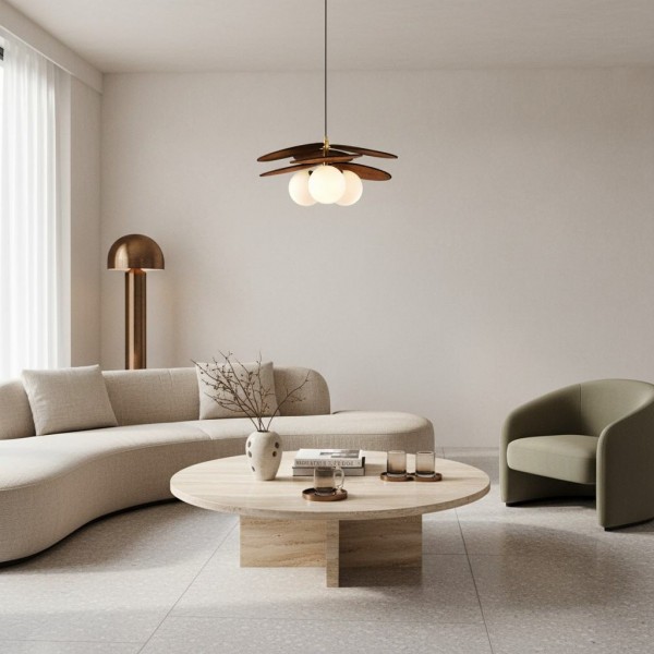 Orrise Artistic Layered Petal Pendant Light - Natural Inspired Lamp for Entryway and Bedroom KL2082