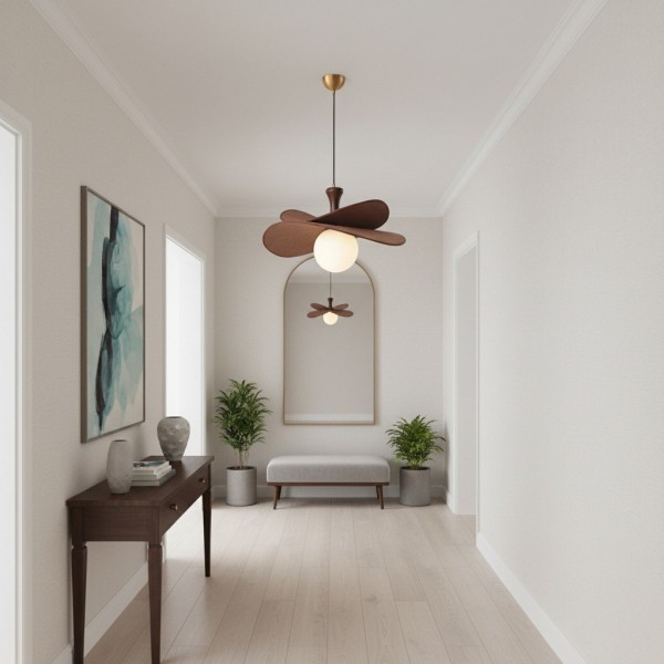 Orrise Blooming Petal Chandelier - Modern Metal and Wood for Living Rooms and Dining Rooms KL2090