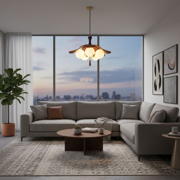 Orrise Series Sculptural Globe Cluster Pendant Lamp - Metal and Glass Pendant Light KL2079