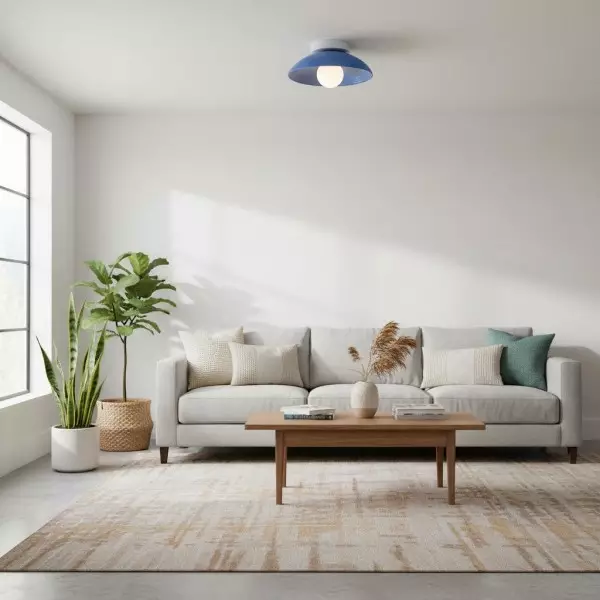 Ovalune Organic Textured Ceiling Light Sculptural Design Flush Mount - Modern Style for Living Room KL2088