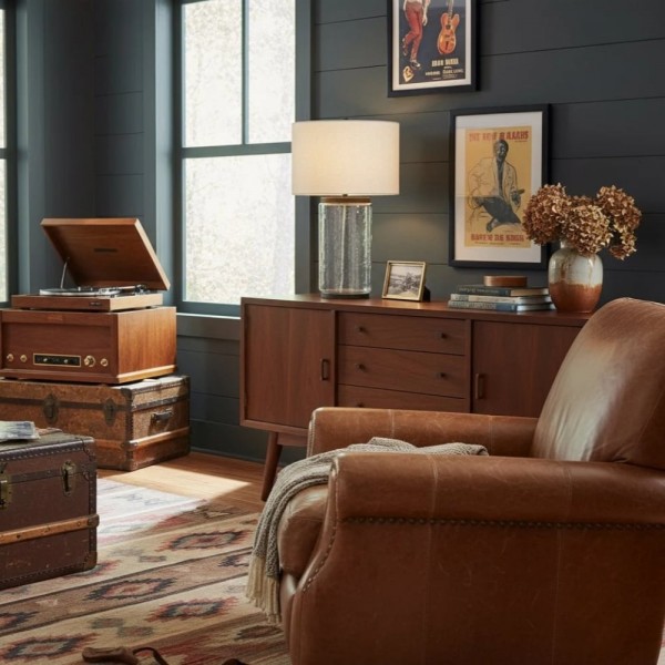 Sustaina Recycled Glass Table Lamp - Sculptural Irregular Shape and Coastal Style for Bedroom Nightstand KL2048